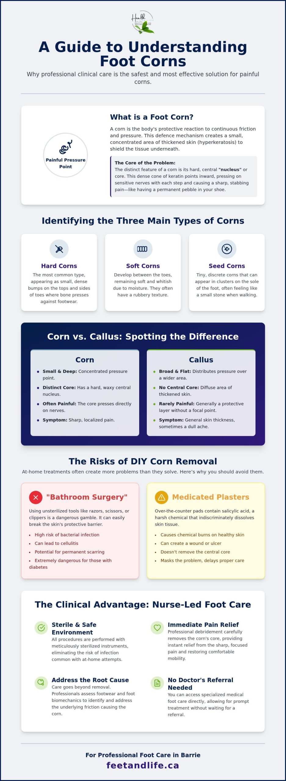 Professional Foot Corn Removal in Barrie: Clinical Solutions for Lasting Relief