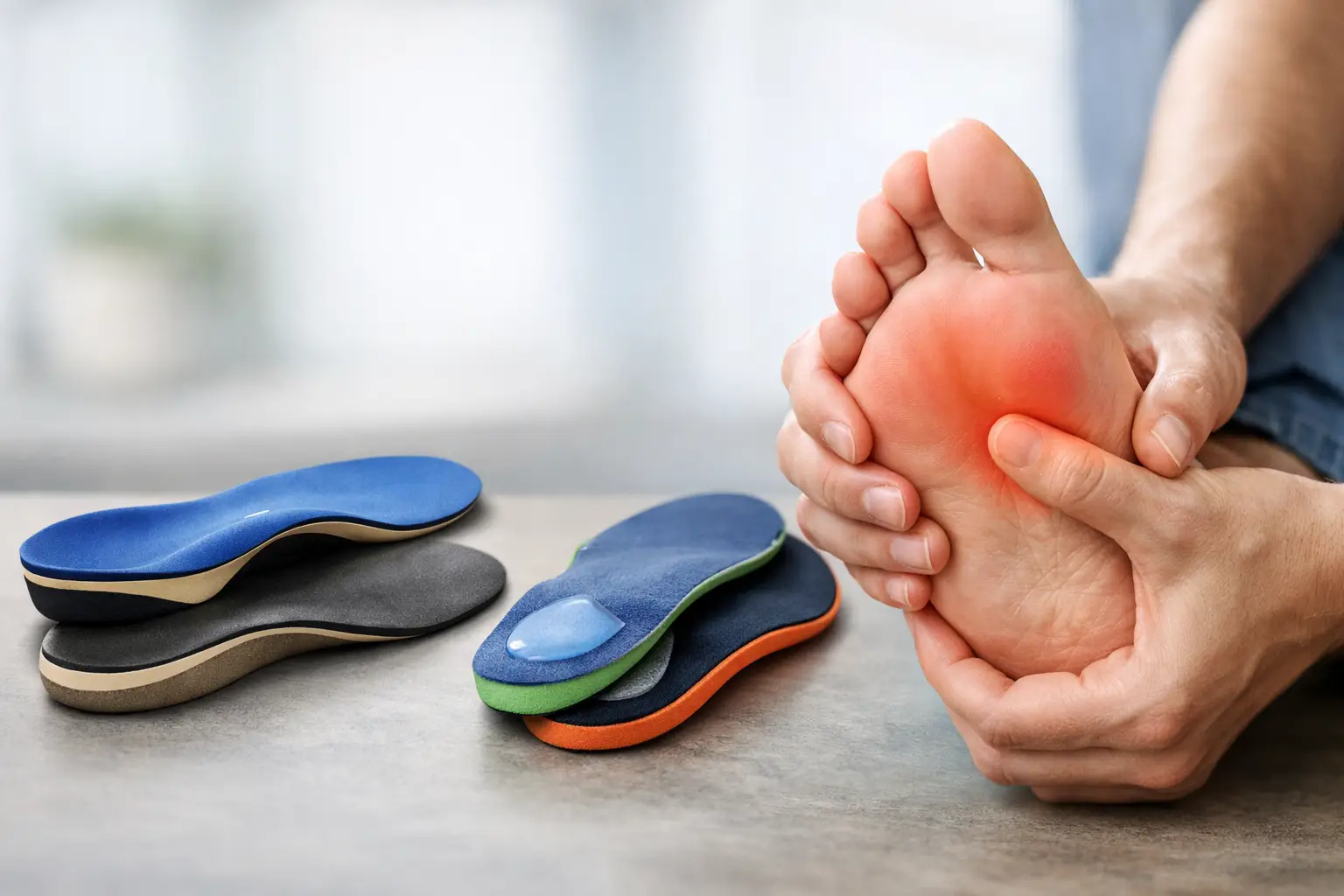 Orthotics Versus Insoles for Painful Feet